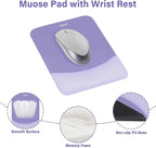 MOSISO Wrist Rest Support for Mouse Pad&Keyboard Set, Rectangular Ergonomic - Image 3