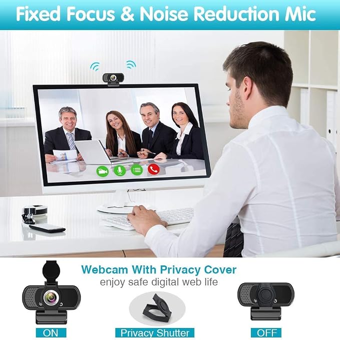 Webcam HD 1080p, Live Streaming HD Camera - Image 8