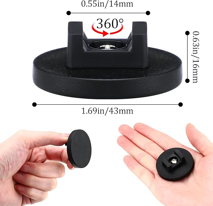 Yookeer 20 Pcs Magnetic Zip Tie Mount Base Black Magnetic Cable Clips Wire - Image 2