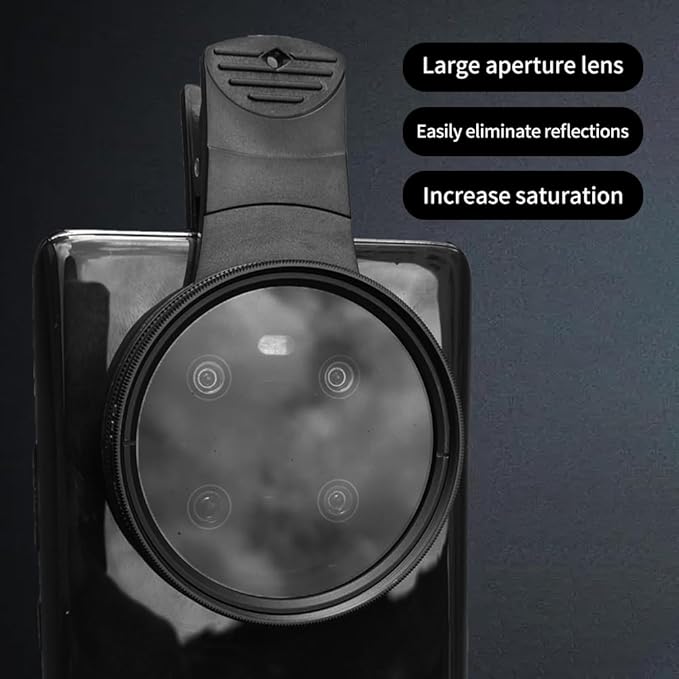 EMVANV 52mm Clip-on CPL Phone Camera Lens Filter, Phone Lens Filter Kit - Image 5