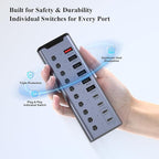 Powered USB Hub, 10-Port USB C Hub - Image 7