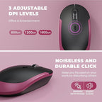 Wireless Keyboard and Mouse, Vssoplor 2.4GHz Rechargeable Compact Quiet - Image 5
