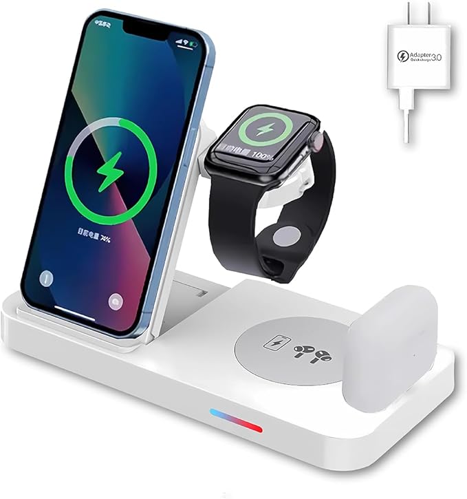 4-in-1 Fast Wireless Charging Station by SDYXJ