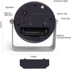 Analog Alarm Clock, Silent Non-Ticking Quartz Movement, Battery-Operated - Image 3