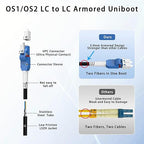 500M/1640FT LC to LC Armored Outdoor Fiber Optic Cable, Single Mode Duplex - Image 8