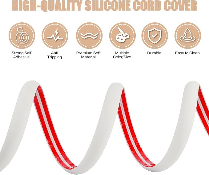 Floor Cord Cover Cable Cavity Self Adhesive Cord Hider Floor Floor Cable - Image 2