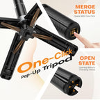 Mini Magnetic Selfie Stick, 360° Rotation Carbon Fiber Cell Phone Tripod - Image 5