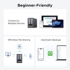 UGREEN NASync DXP2800 2-Bay Desktop NAS, Intel N100 Quad-core CPU, 8GB DDR5 RAM - Image 4
