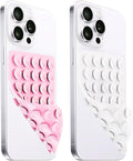 2 Pack Silicone Suction Cup Phone Case Mount Double Sided, Hands-Free Strong by LvShuLiangPin