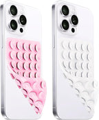2 Pack Silicone Suction Cup Phone Case Mount Double Sided, Hands-Free Strong by LvShuLiangPin