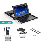MT-VIKI 16 Port VGA KVM Console, 1U Rack Mount KVM Console w/15.6'' LCD Monitor - Image 6