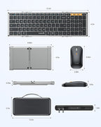 ProtoArc Foldable Keyboard and Mouse, XKM01 True Full-Size Folding Wireless - Image 9