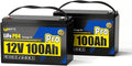 2Pack 12V 100Ah LiFePO4 Lithium Battery, BCI Group 31, Deep Cycle Up to 15000 by Wattcycle