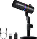 EJoy D10 PRO Wireless USB Gaming Microphone – RGB Dynamic Mic by COMICA