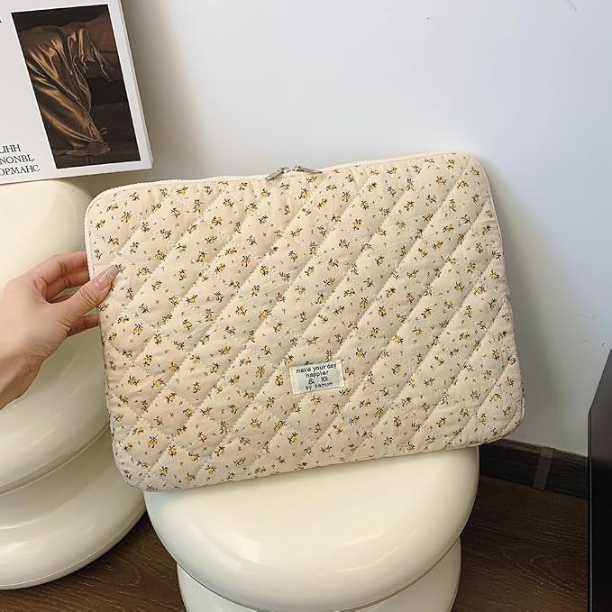 Puffy Laptop Sleeve 13-15.6 Inch Cute Quilted Laptop Protective Case Padded - Image 4