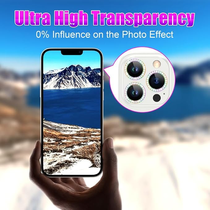 AGVEE 3+3 6 Pack for iPhone 12 Pro Max 6.7" Camera Lens Cover Protector - Image 6