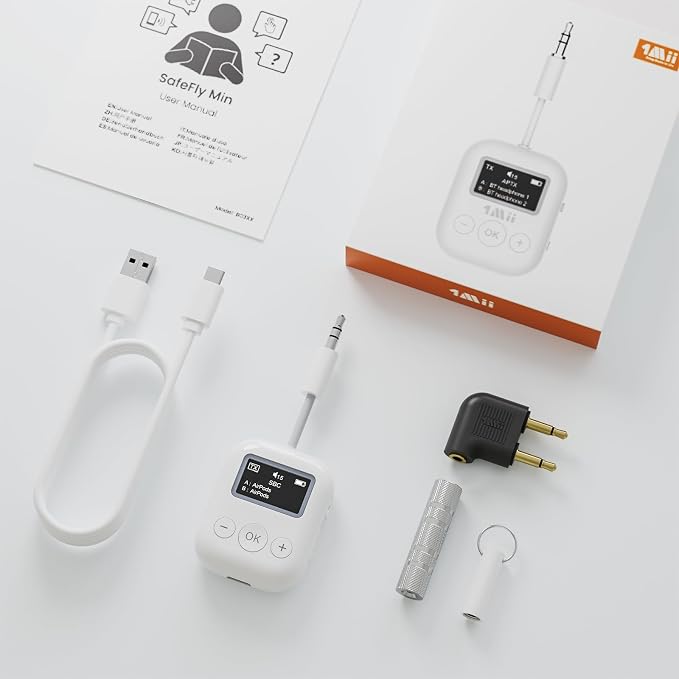 1Mii Bluetooth Transmitter for Airplane, Airplane Travel Essentials, Aptx Low - Image 9