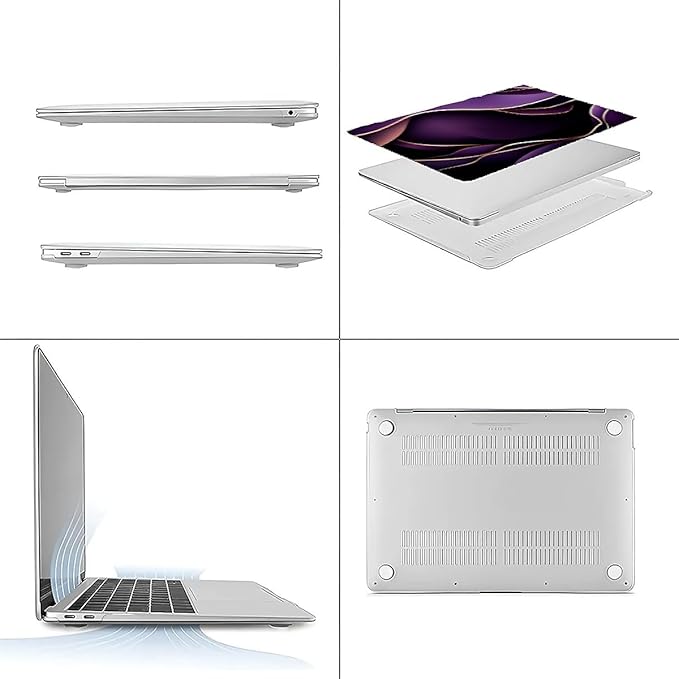 Compatible with MacBook Air 13.3 13.6 Inch Case 2022 2021 2020 2019 Plastic - Image 3