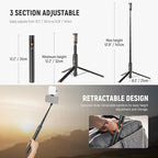 NEEWER 57.9" Selfie Stick Tripod Compatible - Image 2
