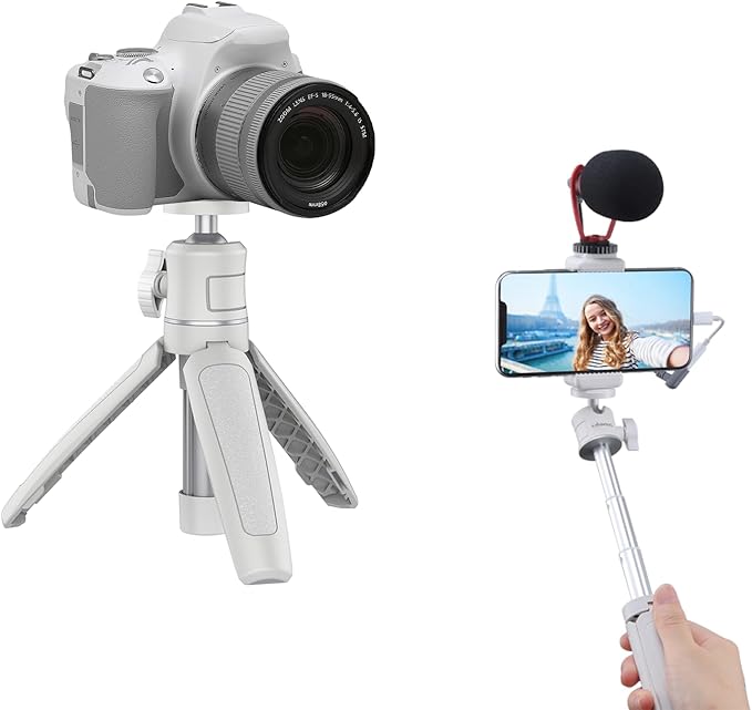 MT-08 White Mini Tripod for Camera, 1/4" Mount Universal Portable Camera Tripod by ulanzi