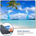Mouse Pad, Beach Design Mouse Pad, Washable Square Cloth Mousepad - Image 6