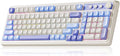 AULA 99 Key Keyboard, Tri-Mode Bluetooth/2.4GHz/USB-C Cute Creamy Gaming by AULA