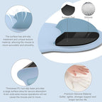 MOSISO Wrist Rest Support for Mouse Pad&Keyboard Set, Circle Curved Ergonomic - Image 2