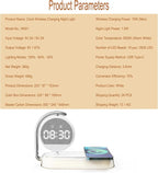 3-in-1 Wireless Charger with Digital Clock Display, 15W Fast Charging Station - Image 7