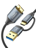 CableCreation 4FT USB C Hard Drive Cable, 5Gbps USB A/C to Micro B, Compatible by CableCreation