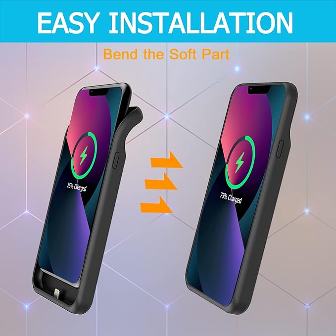 Battery Case for iPhone 12 Pro/ 12, Upgraded 10000mAh Rechargeable Portable - Image 3