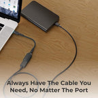 BLACK+DECKER USB C to USB A Adapter, USB C Male to USB Female Adapter Nylon - Image 6