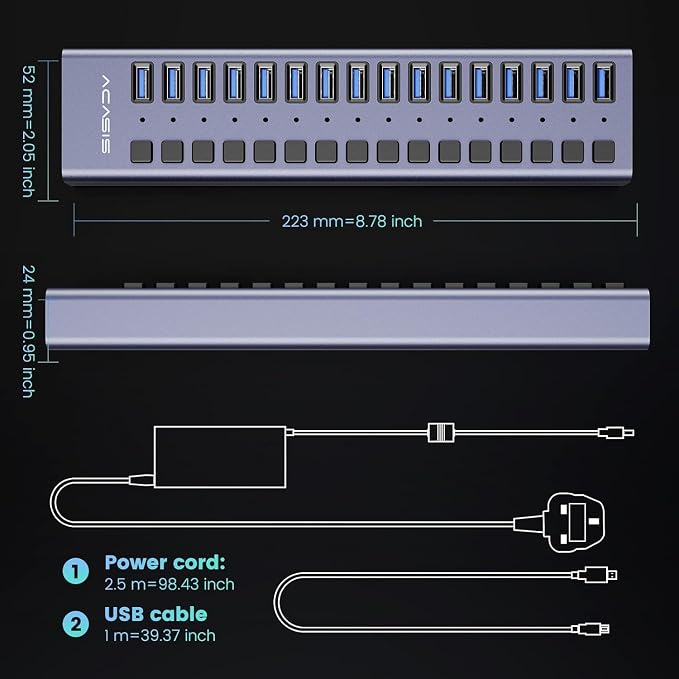 90W Powered USB Hub - Image 7
