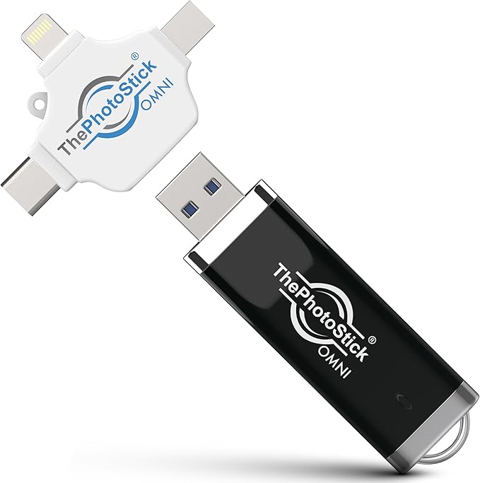 ThePhotoStick® Omni 128GB USB Flash Drive & Memory Stick – Automatic Photo & by ThePhotoStick