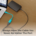 BLACK+DECKER USB C to USB A Adapter, USB C Male to USB Female Adapter Nylon - Image 6