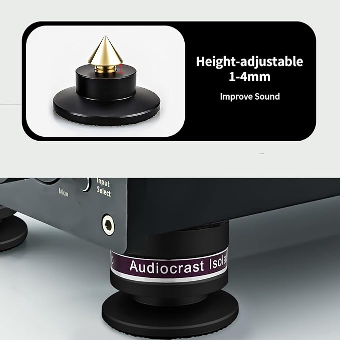 HiFi Speaker Spikes IF03B by Audiocrast, Speaker Vibration Dampener Stand Feet - Image 2