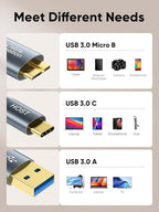 CableCreation 4FT USB C Hard Drive Cable, 5Gbps USB A/C to Micro B, Compatible - Image 3