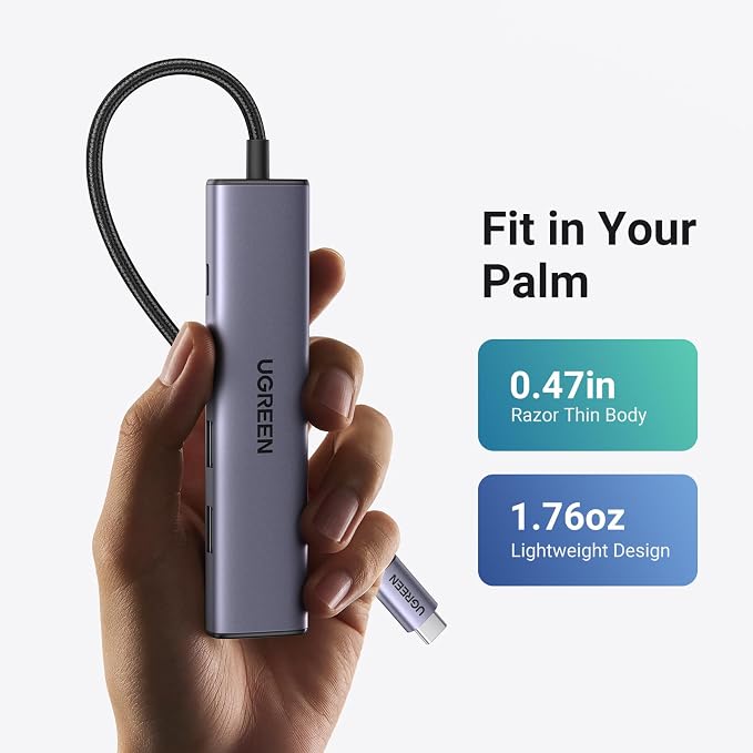 UGREEN Revodok 105 USB C Hub 5 in 1 Multiport Adapter 4K HDMI, 100W Power - Image 6