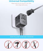 Universal Travel Adapter, VINTAR International Power Adapter - Image 7