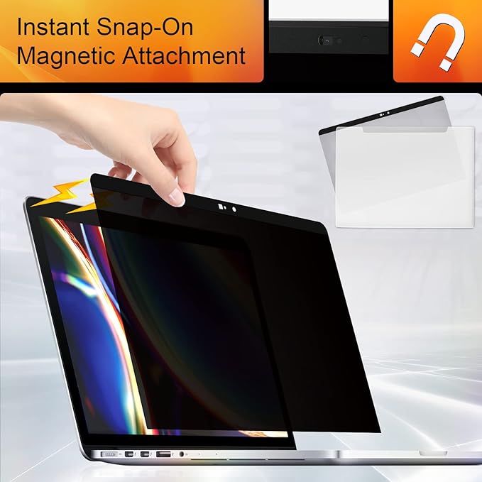 Mamol Magnetic Privacy Screen MacBook Pro 13 Inch, Removable Anti Blue Light - Image 6