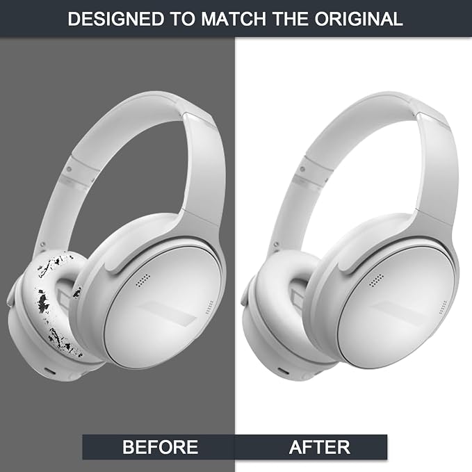 Ear Pads for Bose Quiet Comfort 35 Soft Protein Leather Replacement Earpads Ear - Image 6
