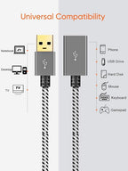 CableCreation Short USB 3.0 Extension Cable 1FT, USB 3.0 A Male to Female - Image 7