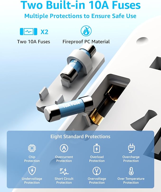 Universal Travel Adapter, International Travel Plug Adapter - Image 6