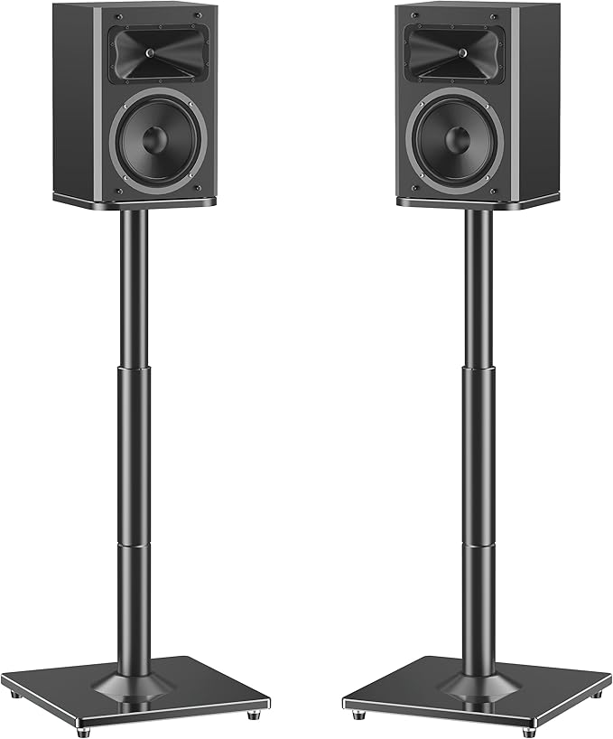 MOUNTUP Universal Speaker Stands Pair 28.3" to 37.4" Height Adjustable Floor by MOUNTUP
