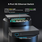 8 Ports 5Gb Unmanaged Ethernet Switch - Image 2