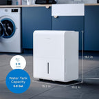 hOmeLabs 1, 500 Sq. Ft White Dehumidifier - Image 2