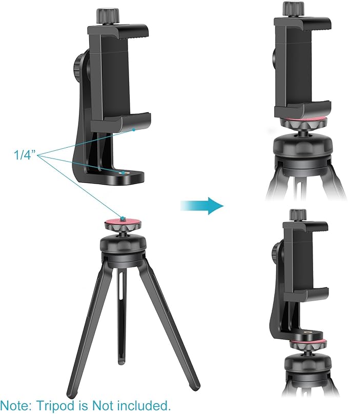 Neewer Smartphone Holder Phone Tripod Mount Compatible - Image 3