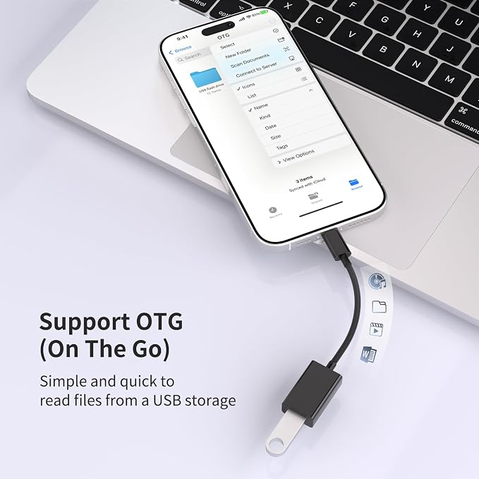 USB C to USB 3.0 Adapter, USB C Male to USB Female OTG Cable Thunderbolt3 to - Image 5