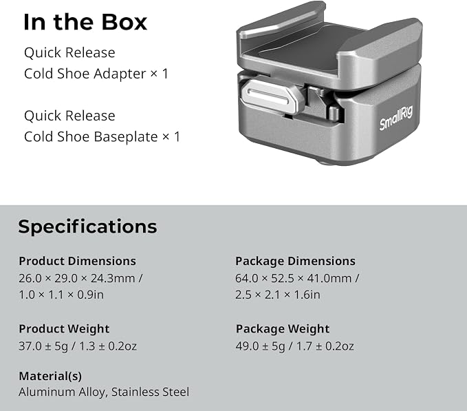 SmallRig HawkLock H18 Quick Release Support - Image 8