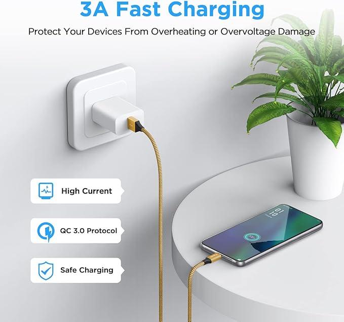 etguuds 6ft USB A to USB C Cable 3A Fast Charging, - Image 3