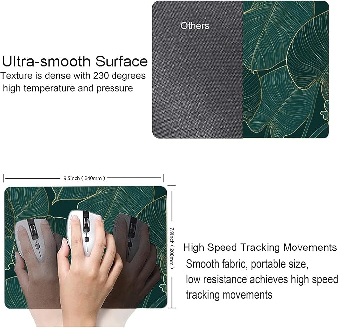 Mouse Pad, Waterproof Anti-Slip Rubber Mousepad Office Accessories Desk Decor - Image 3